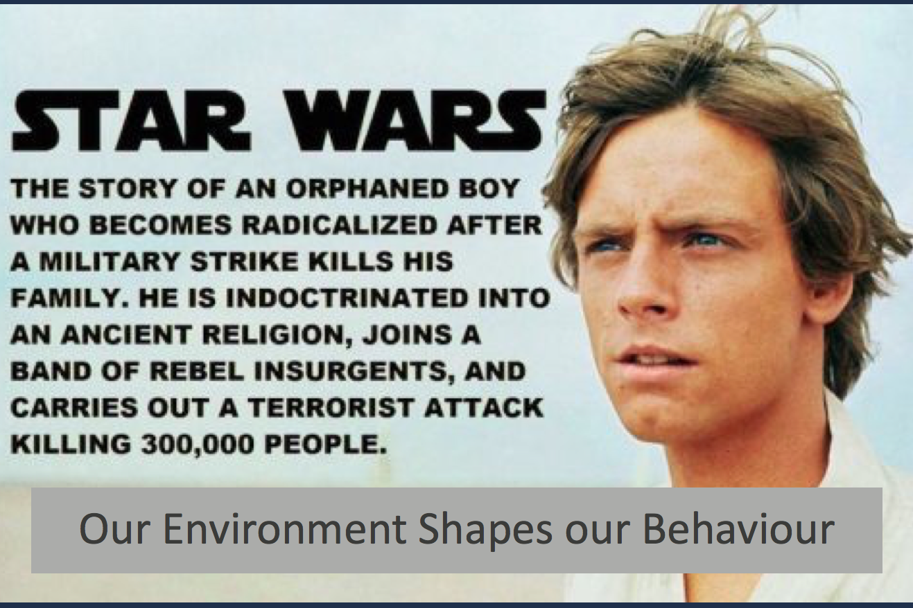 Starwars: Our Environment Shapes Our Behaviour.